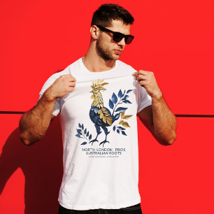 Tottenham Hotspur Cockerel & Lily Flower Design T Shirt