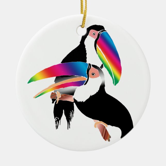 Tou Toucans Julgransprydnad Keramik (Framsidan)