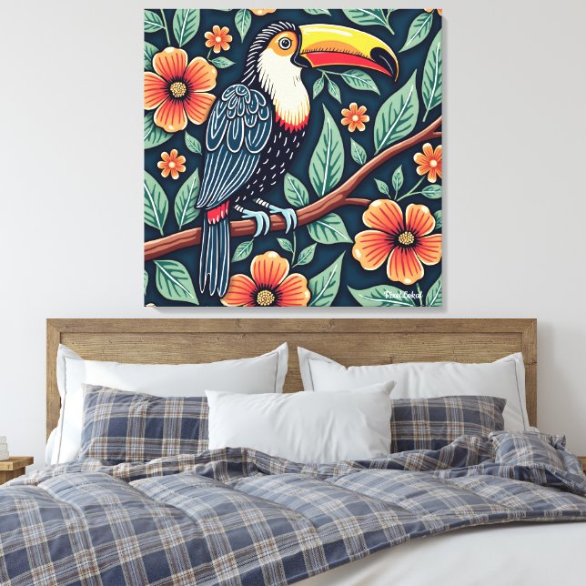 Toucan Batik Art Canvastryck (Insitu (sovrum))