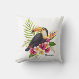 Toucan bird amidst tropical flowers, Holiday Home Kudde