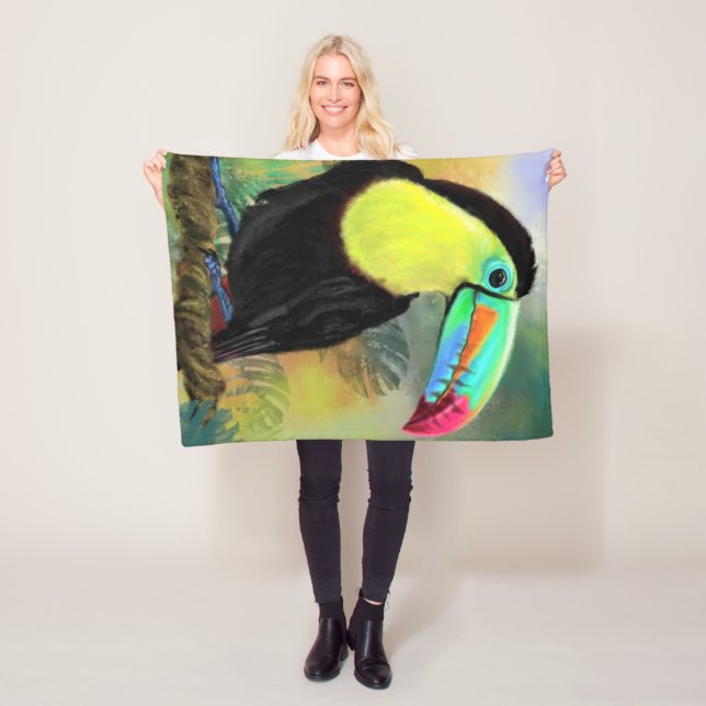 Toucan Bird Baby Fleece Blanket (På plats)