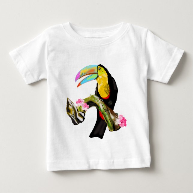 Toucan Bird Baby T-Shirt (Framsida)