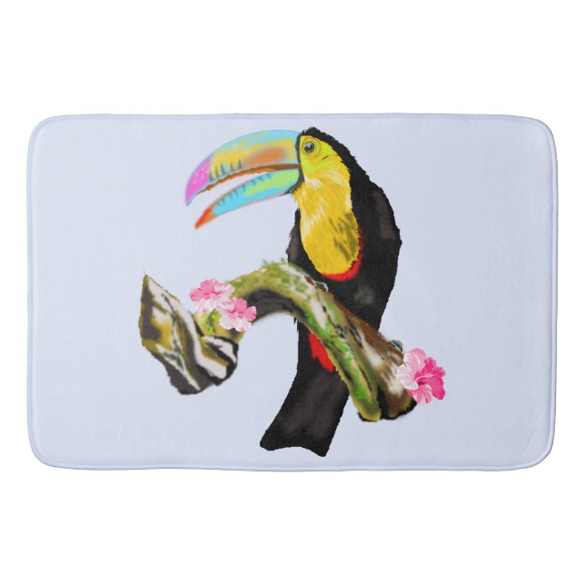 Toucan Bird Bath Mat - Anpassade Badrumsmatta (Framsidan)