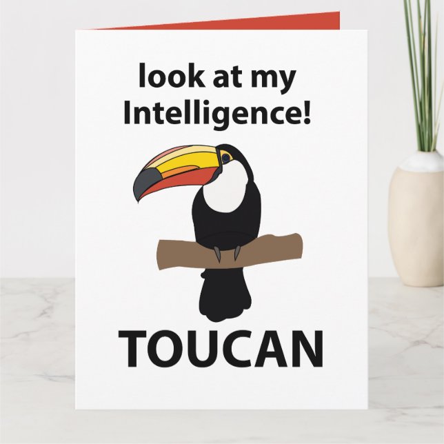 Toucan Bird Cute Funny Kort (Framsida)