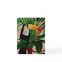 Toucan Bird Exotic Jungle Art Note Card