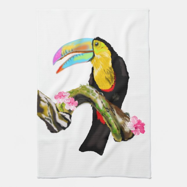 Toucan Bird Kitchen Towel Toco Kökshandduk (Vertikal)