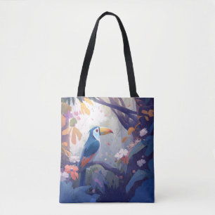 Toucan Bird Porträtt Animal Painting Wildlife Free Tygkasse