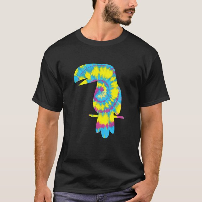 Toucan Bird Tye Die Tropical Animal Toucans Cute B T Shirt (Framsida)
