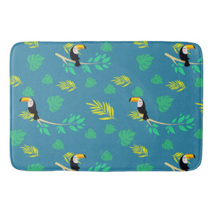 Toucan Blue och Grönt Tropical Rainforest Badrumsmatta