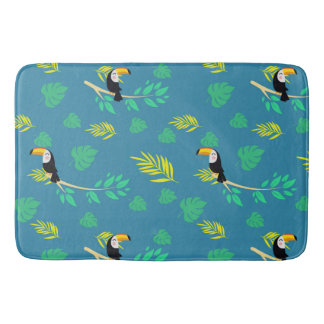 Toucan Blue och Grönt Tropical Rainforest Badrumsmatta