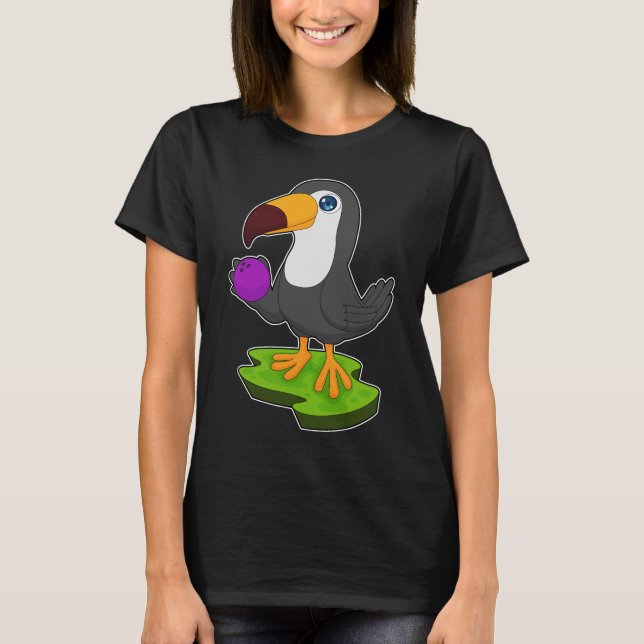 Toucan Bowling Bowling ball Sports T Shirt (Framsida)