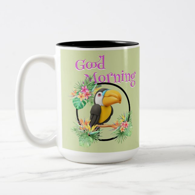 Toucan Bra Morgon Två-Tonad Mugg (Vänster)