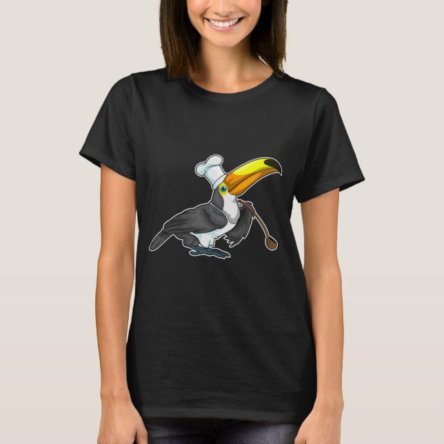 Toucan Chef Cooking-sked T Shirt (Framsida)