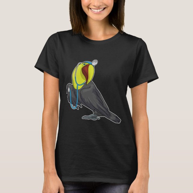 Toucan Doktor Stethoscope T Shirt (Framsida)