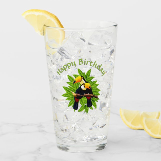 Toucan Duo Birthday Glaskopp (Framsida Ice)