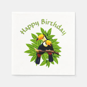 Toucan Duo Birthday Pappersservett