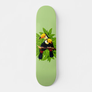 Toucan Duo Grönt Mini Skateboard Bräda 18,5 Cm