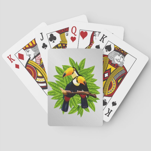 Toucan Duo Silver Casinokort (Baksidan)