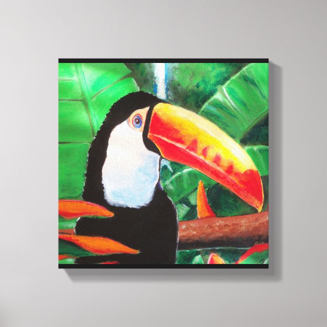 Toucan Exotic Wildlife Bird Wrapped Canvas Art (Framsida)