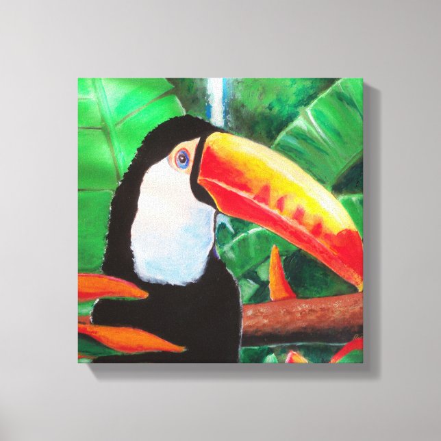 Toucan Exotic Wildlife Bird Wrapped Canvas Art (Framsida)