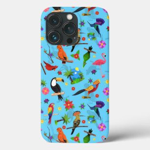 Toucan Flamingo och Arara Seamless Birds Mönster