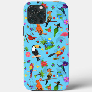 Toucan Flamingo och Arara Seamless Birds Mönster