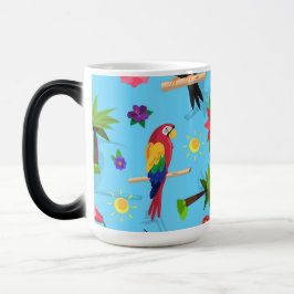 Toucan Flamingo och Arara Seamless Birds Mönster Magisk Mugg