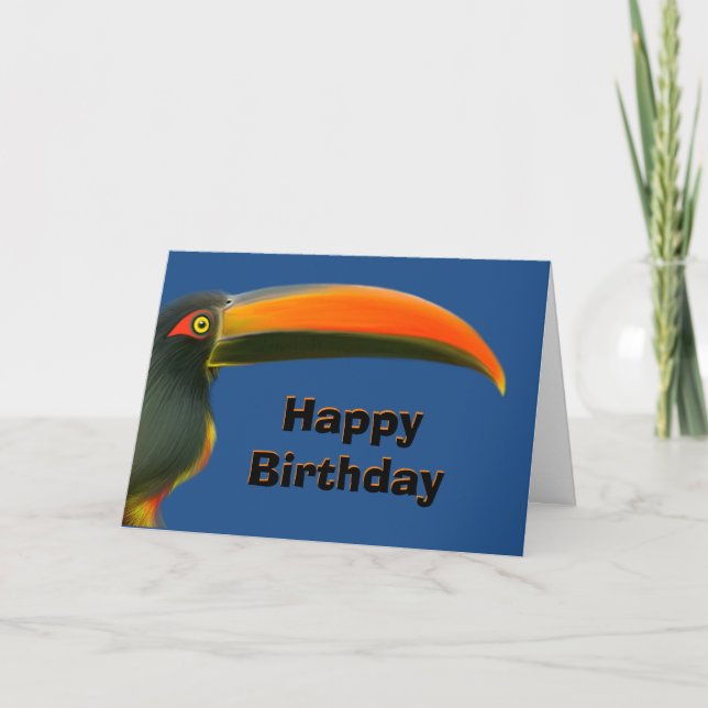 Toucan födelsedagkort kort (Framsida)