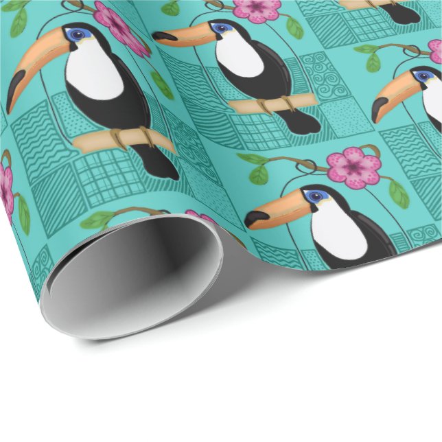 Toucan gåvasjal presentpapper (Rullad Hörn)