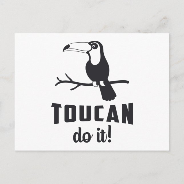 Toucan gör det Bird Watcher som tittar på bekväma  Vykort (Framsida)