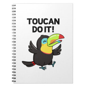 Toucan gör det bra att uppmuntra Bird Pun Anteckningsbok