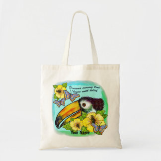 toucan hibiscus tobag tygkasse