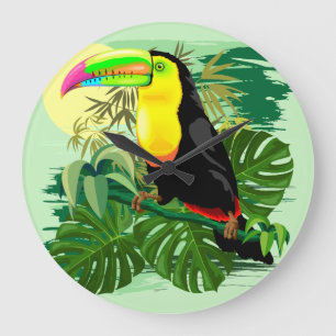 Toucan i den gröna Amazonia rainforesten Stor Klocka