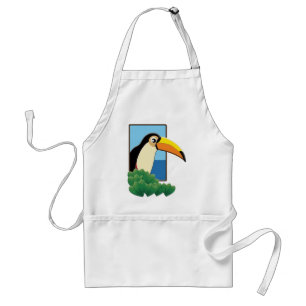 Toucan i fönstret förkläde