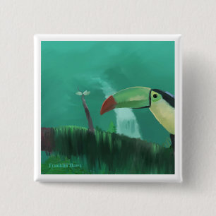 Toucan i rainforesten knapp