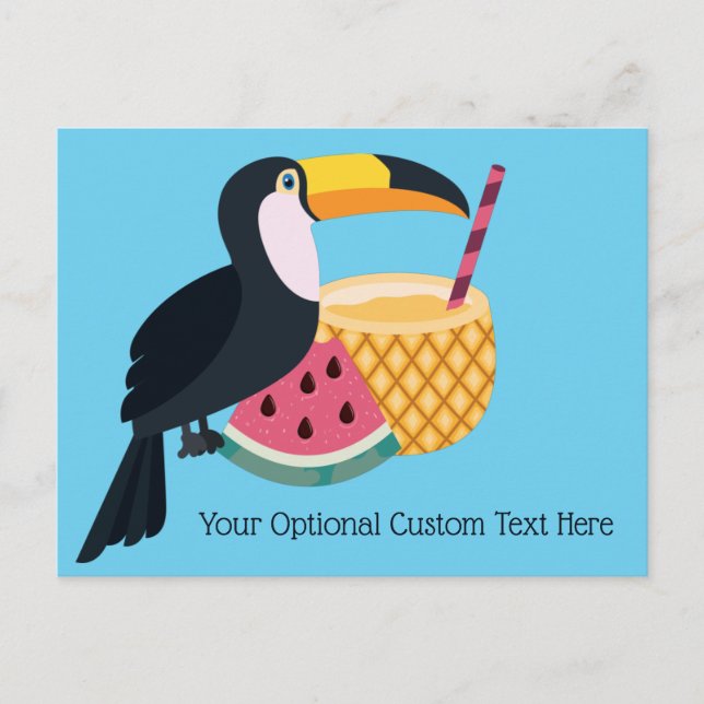 Toucan Illustration Vykort (Framsida)