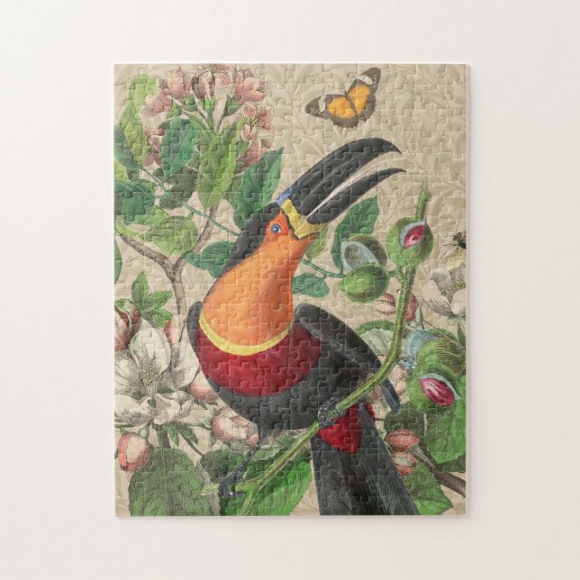 Toucan Jungle Tropical Bird BeSnyque Antique Pussel (Vertikal)