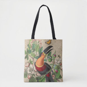 Toucan Jungle Tropical Bird BeSnyque Antique Tygkasse