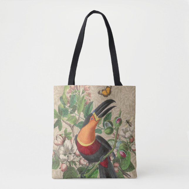 Toucan Jungle Tropical Bird BeSnyque Antique Tygkasse (Framsida)