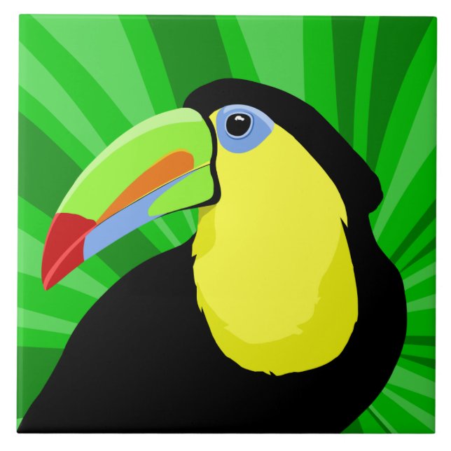 Toucan konst kakelplatta (Framsidan)