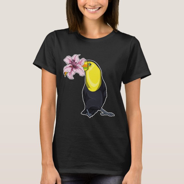 Toucan Lily Flower T Shirt (Framsida)
