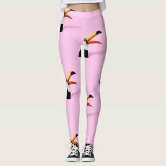 Toucan-meddelande: Tropical Rosa Paradise Leggings