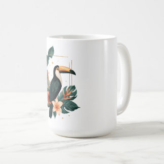 Toucan Muse Tropical Botanical Coffee Mug Kaffemugg
