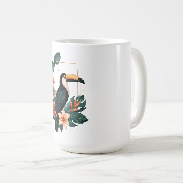 Toucan Muse Tropical Botanical Coffee Mug Kaffemugg (Framsida höger)