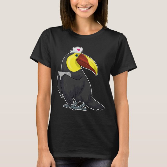Toucan Nurse Anteckningsblock T Shirt (Framsida)