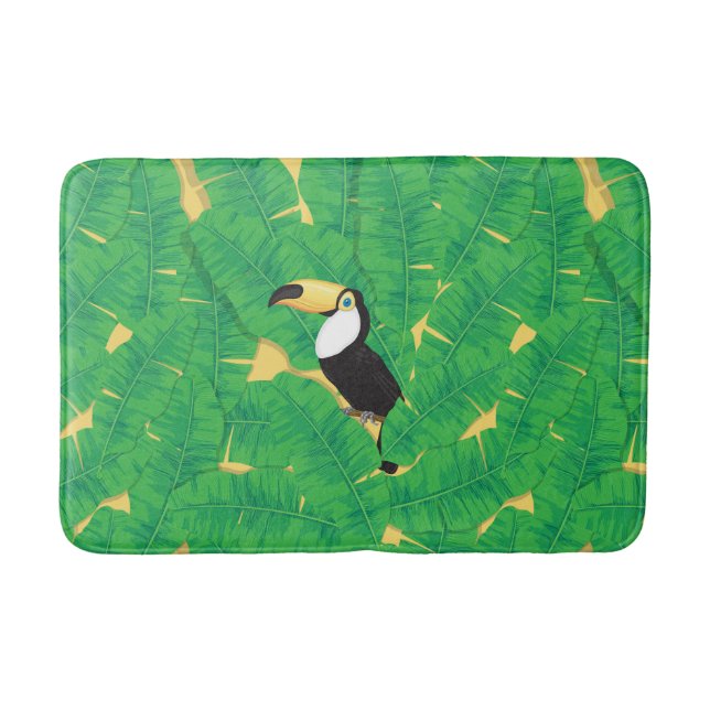 Toucan och Banana löv Badrumsmatta (Framsidan)