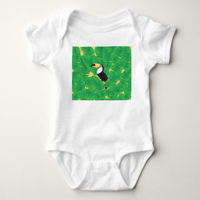 Toucan och Banana löv Tee (Framsida)
