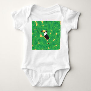 Toucan och Banana löv Tee Shirt