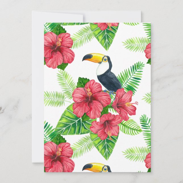 Toucan och tropiska bouquet (Framsida)