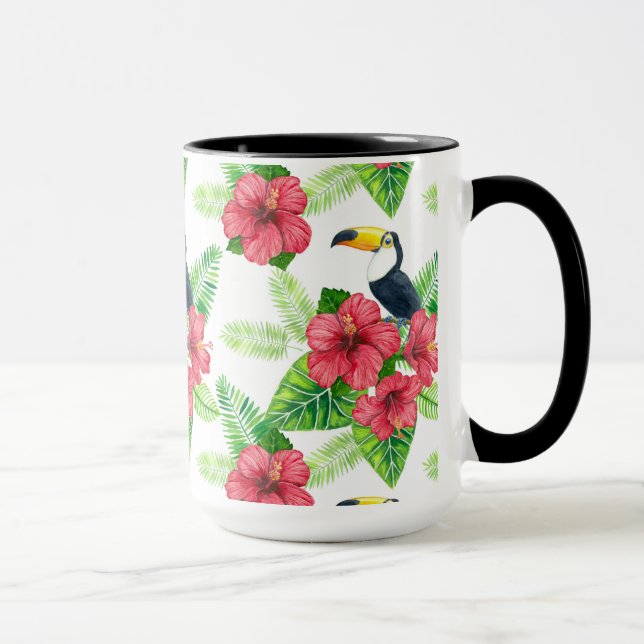 Toucan och tropiska bouquet mugg (Höger)